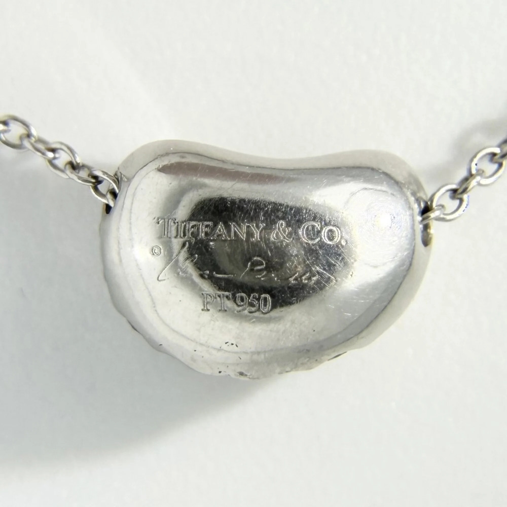 Tiffany Silver Diamond Bean Necklace View 5